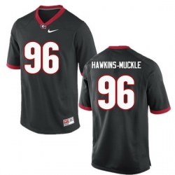 Men Georgia Bulldogs #96 DaQuan Hawkins-Muckle College Football Jerseys-Black