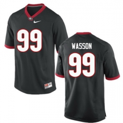 Men Georgia Bulldogs #99 Mitchell Wasson College Football Jerseys-Black