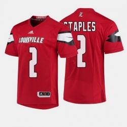 Louisville Cardinals Jamari Staples College Football Red Jersey