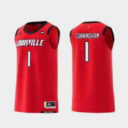 Men Louisville Cardinals Christen Cunningham Red Replica College Basketball Jersey