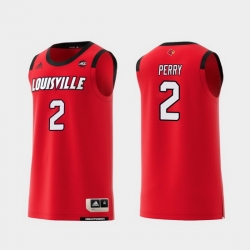 Men Louisville Cardinals Darius Perry Red Replica College Basketball Jersey