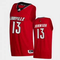 Men Louisville Cardinals David Johnson College Basketball Red Swingman 2020 21 Jersey