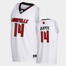 Men Louisville Cardinals Dre Davis College Basketball White Swingman 2020 21 Jersey