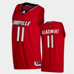 Men Louisville Cardinals Quinn Slazinski College Basketball Red Swingman 2020 21 Jersey
