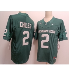 Michigan State Spartans #2 Aidan Chiles Green F U S E Jersey