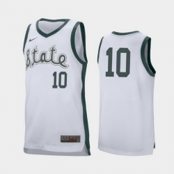 Michigan State Spartans Jack Hoiberg White Retro Performance Men'S Jersey