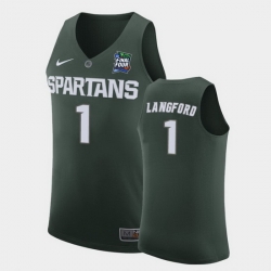 Michigan State Spartans Joshua Langford Green 2019 Final Four Men'S Jersey