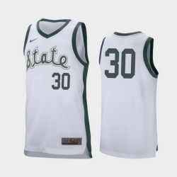 Michigan State Spartans Marcus Bingham Jr. White Retro Performance Men'S Jersey