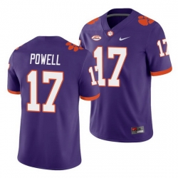 Clemson Tigers Cornell Powell Purple College Football Men'S Jersey