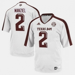 Men Texas A M Aggies Johnny Manziel College Football White Jersey