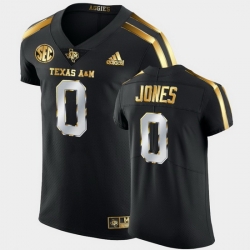 Men Texas A&M Aggies Myles Jones Golden Edition Black Authentic Jersey