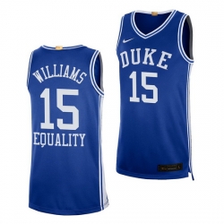 Duke Blue Devils Mark Williams Blue Equality Social Justice Men Jersey