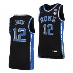 Duke Blue Devils Theo John Black College Basketball 2021 22Limited Jersey