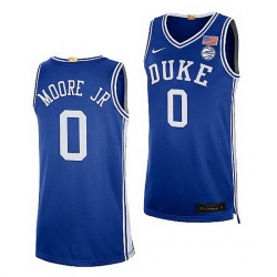 Duke Blue Devils Wendell Moore Jr. Royal College Basketball 2021 22Authentic Jersey