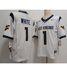  West Virginia Mountaineers #1 Jahiem White White 