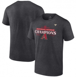 Men Arizona Diamondbacks Heather Charcoal 2023 National League Champions Locker Room T Shirt