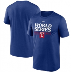 Men Texas Rangers 2023 Royal World Series Collection Dugout T Shirt