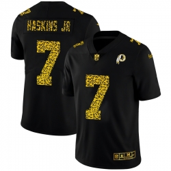 Washington Redskins 7 Dwayne Haskins Jr Men Nike Leopard Print Fashion Vapor Limited NFL Jersey Black