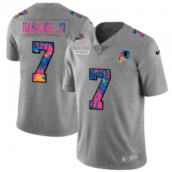 Washington Redskins 7 Dwayne Haskins Jr Men Nike Multi Color 2020 NFL Crucial Catch NFL Jersey Greyheather