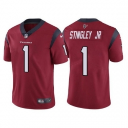 Nike Texans 1 Derek Stingley Jr Red 2022 NFL Draft Vapor Untouchable Limited Jerse