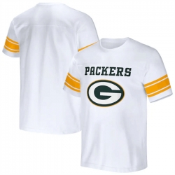 Men Green Bay Packers White X Darius Rucker Collection Football Striped T Shirt