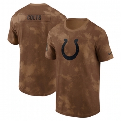 Men Indianapolis Colts 2023 Brown Salute To Service Sideline T Shirt