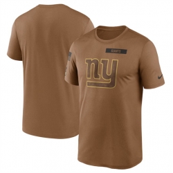 Men New York Giants 2023 Brown Salute To Service Legend Performance T Shirt