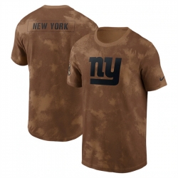 Men New York Giants 2023 Brown Salute To Service Sideline T Shirt