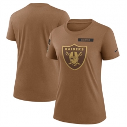 Women Las Vegas Raiders 2023 Brown Salute To Service Legend Performance T Shirt
