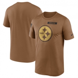 Men Pittsburgh Steelers 2023 Brown Salute To Service Legend Performance T Shirt