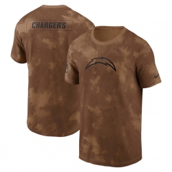 Men Los Angeles Chargers 2023 Brown Salute To Service Sideline T Shirt