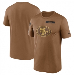 Men San Francisco 49ers 2023 Brown Salute To Service Legend Performance T Shirt