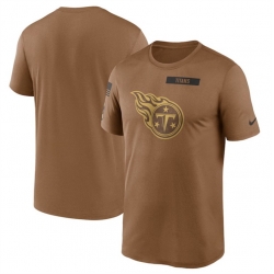 Men Tennessee Titans 2023 Brown Salute To Service Legend Performance T Shirt
