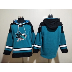 Men's San Jose Sharks Blank Must-Have Lace-Up Pullover Hoodie