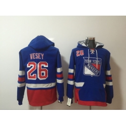 Men New York Rangers 26 Jimmy Vesey Stitched Hoodie