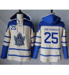 Men Toronto Maple Leafs 25 James Van Riemsdyk Cream Sawyer Hooded Sweatshirt Stitched NHL Jersey