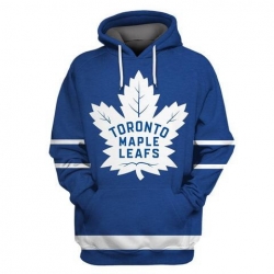 Men Toronto Maple Leafs Blue All Stitched Hooded Sweatshirt
