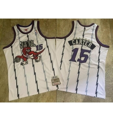 Raptors 15 Vince Carter White 1998 99 Hardwood Classics Jersey