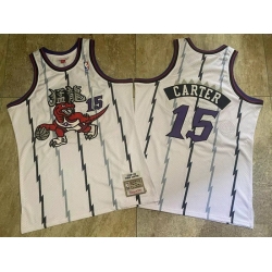 Raptors 15 Vince Carter White 1998 99 Hardwood Classics Jersey