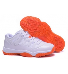 Air Jordan 11 Retro Women Shoes White Orange