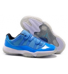 Air Jordan 11 Shoes 2014 Womens Low Blue White