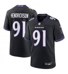 Baltimore Ravens  91 Trey Hendrickson Black 2026 Vapor Limited Jersey