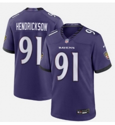 Baltimore Ravens  91 Trey Hendrickson Purple 2026 Vapor Limited Jersey