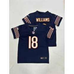 Toddlers Chicago Bears 18 Caleb Williams Navy Vapor Untouchable Stitched Football Jersey