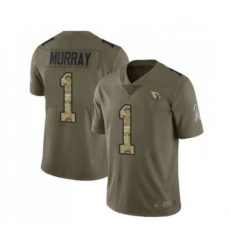 Men Arizona Cardinals #1 Kyler Murray Limited Olive Camo 2017 Salute to Service Football Jersey