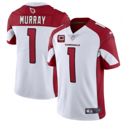 Men Arizona Cardinals #1 Kyler Murray White 3-Star C Patch Vapor Untouchable Limited Stitched NFL Jersey