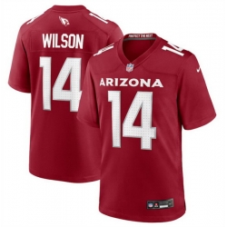 Men Arizona Cardinals 14 Michael Wilson Red Stitched Football Game Jersey