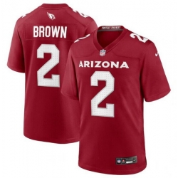 Men Arizona Cardinals 2 Marquise Brown Red Stitched Game Football Jersey