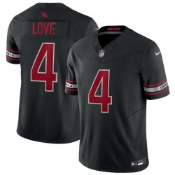 Men Arizona Cardinals  4 Jeremiyah Love Black 2026 Draft F U S E  Vapor Untouchable Limited Stitched Jersey
