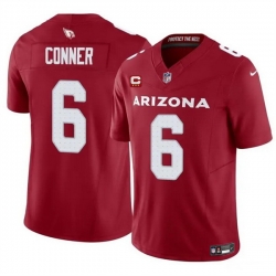 Men Arizona Cardinals 6 James Conner Red 2024 F U S E  With 3 Star C Patch Vapor Untouchable Limited Stitched Football Jersey